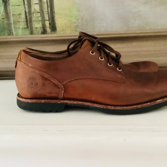 Men\'s Timberland Mirror fit System brown leather lace-up shoes size 11 office main image 9